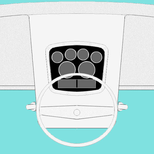 Console diagram - top view