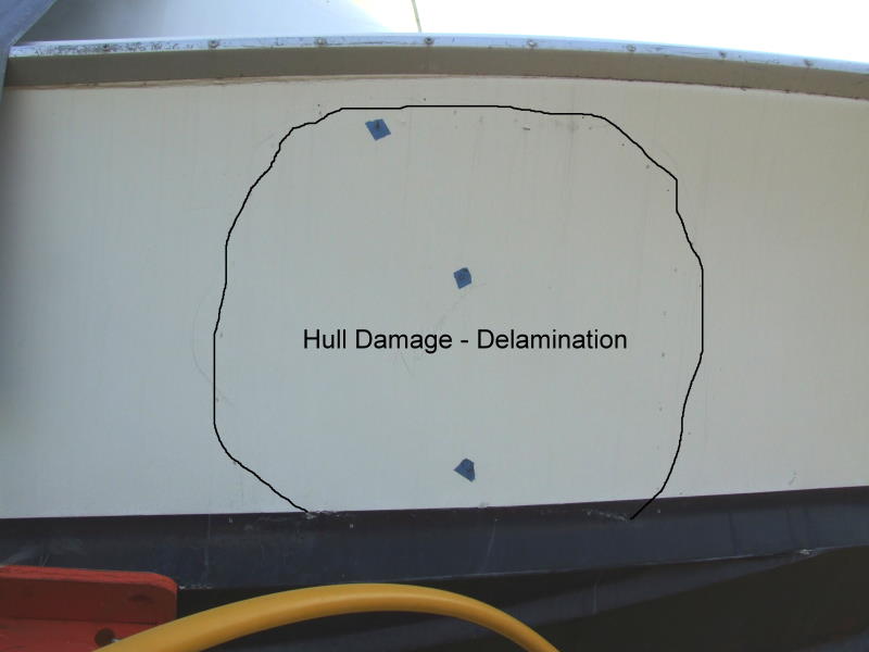 MARINE TEX: repairing damage to fiberglass hull boat bottom 