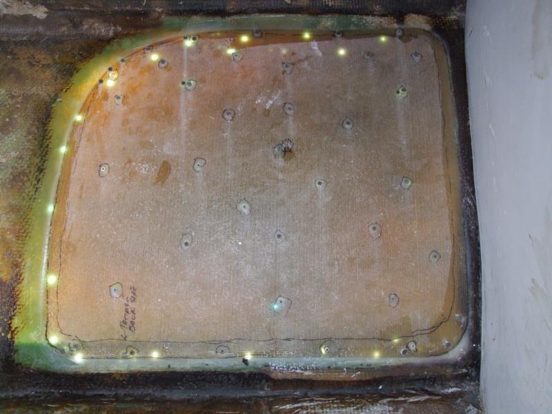 Hull Repair -- Working from the inside